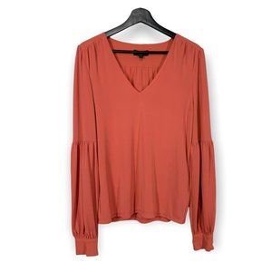 Juicy Couture Black Label Puff Sleeve V Neck Top Medium